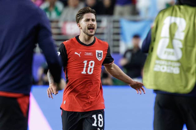 SOCCER - FIFA World Cup, WM, Weltmeisterschaft, Fussball 2026 SANTA CLARA,CALIFORNIA,USA,17.JUN.26 - SOCCER - FIFA World Cup 2026, group stage, Austria vs Jordan. Image shows the rejoicing of Romano Schmid (AUT).  GEPAxpictures xArminxRauthner