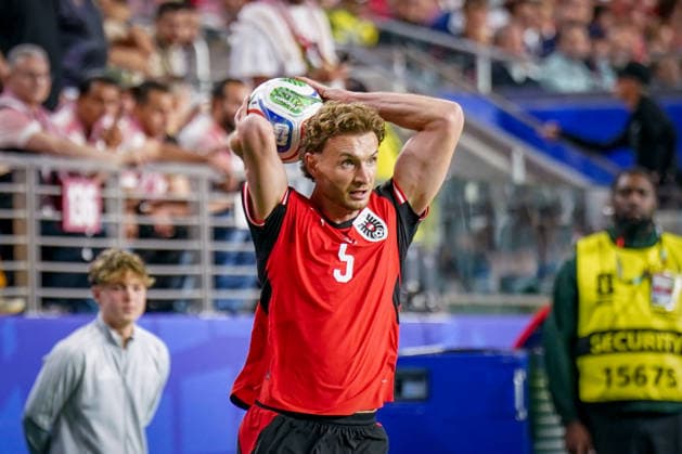 USA: Fußball FIFA World Cup, WM, Weltmeisterschaft, Fussball 2026 Gruppenphase Gruppe J Österreich vs Jordanien San Francisco Bay Area Stadium Levi™s Stadium (Santa Clara County, Kalifornien): Stefan Posch (Österreich 5)