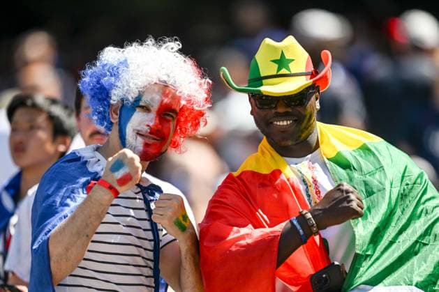 Supporters of france and Senegal during the FIFA World Cup, WM, Weltmeisterschaft, Fussball 2026 Group I match between France and Senegal at New York New Jersey Stadium on June 16, 2026 in East Rutherford, United States. (Photo by Harry Langer DeFodi Images) - *** Supporters of France and Senegal during the 2026 FIFA World Cup Group I match between France and Senegal at New York New Jersey Stadium on June 16, 2026, in East Rutherford, United States. Photo by Harry Langer, DeFodi Images,detected_source_language