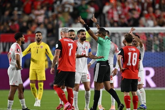 Austria v Jordan - FIFA World Cup, WM, Weltmeisterschaft, Fussball 2026 - Group J SANTA CLARA, UNITED STATES - JUNE 16: Players argue with the referee after a goal disallowed during 2026 FIFA World Cup First Stage Group J match between Austria and Jordan at San Francisco Bay Area Stadium (Levi’s Stadium) in Santa Clara, California, United States on June 16, 2026. Tayfun Coskun Anadolu California United States. Editorial use only. Please get in touch for any other usage.  Copyright: x2026xAnadoluxTayfunxCoskunx