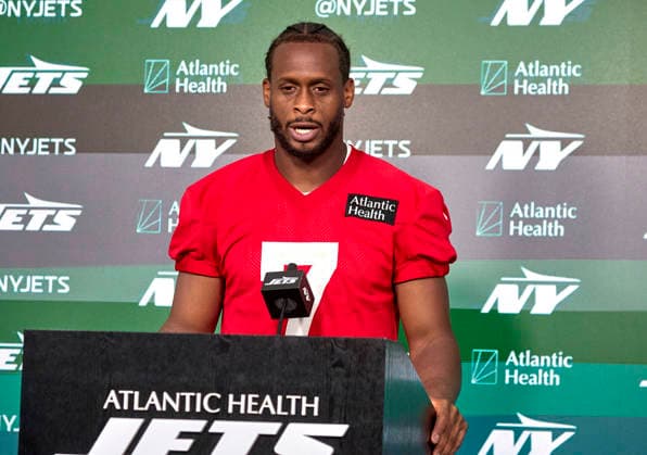 New York Jets quarterback Geno Smith (7) during press conference, PK, Pressekonferenz after minicamp at the Atlantic Health Jets Training Center, Florham Park, New Jersey on Tuesday June 16, 2026. CSM Florham Park United States - ZUMAc04_ 20260616_zma_c04_190 Copyright: xDuncanxWilliamsx