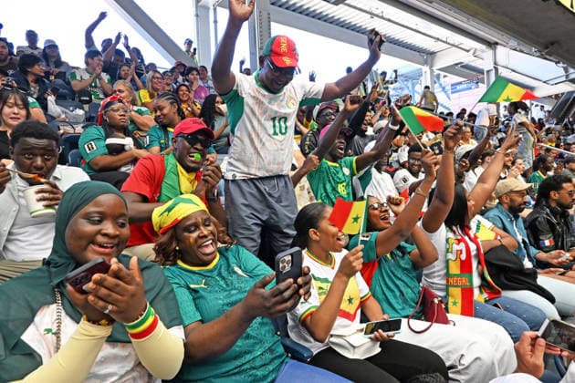 June 16, 2026, New York, New York, USA: June 16, 2026 - New York, NY, USA - World Cup fans supporting France and Senegal came out to support the teams at the watch party at the USTA center in Flushing, Queens. France wins the game 3-1 that was played at the NYNJ stadium in New Jersey. (Photo: Andrea RENAULT Zuma Press) France Senegal World Cup Watch Party In Queens  - ZUMAg115 0859310153st Copyright: xAndreaxRenaultx