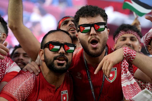 Austria vs Jordan - FIFA World Cup, WM, Weltmeisterschaft, Fussball 2026 - Group J SANTA CLARA, UNITED STATES - JUNE 16: Fans of Jordan support their team during the 2026 FIFA World Cup First Stage Group J match between Jordan and Austria at the San Francisco Bay Area Stadium (Levi’s Stadium) in Santa Clara, California, United States on June 16, 2026. Tayfun Coskun Anadolu California United States. Editorial use only. Please get in touch for any other usage.  Copyright: x2026xAnadoluxTayfunxCoskunx
