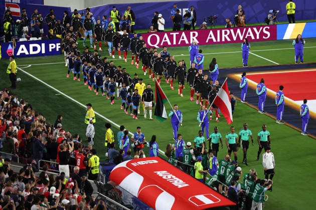 SOCCER - FIFA World Cup, WM, Weltmeisterschaft, Fussball 2026 SANTA CLARA,CALIFORNIA,USA,17.JUN.26 - SOCCER - FIFA World Cup 2026, group stage, Austria vs Jordan. Image shows both teams.  GEPAxpictures xStevenxDinberg