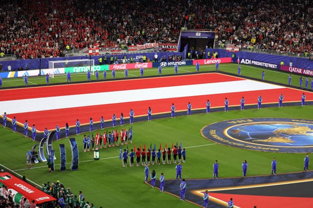 SOCCER - FIFA World Cup, WM, Weltmeisterschaft, Fussball 2026 SANTA CLARA,CALIFORNIA,USA,17.JUN.26 - SOCCER - FIFA World Cup 2026, group stage, Austria vs Jordan. Image shows an overview with the flag of AUT.  GEPAxpictures xStevenxDinberg