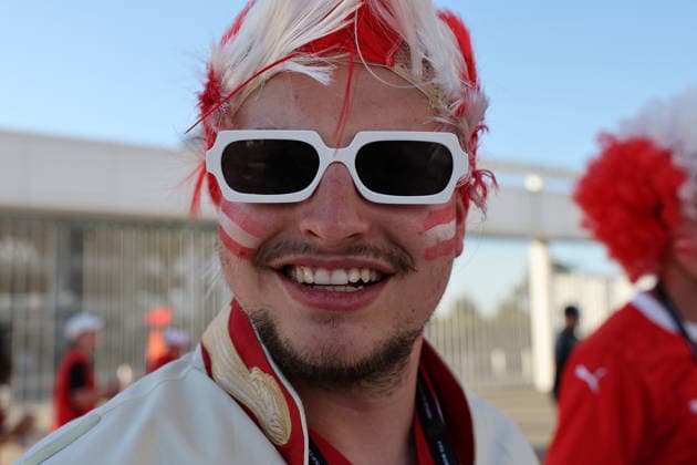 SOCCER - FIFA World Cup, WM, Weltmeisterschaft, Fussball 2026 SANTA CLARA,CALIFORNIA,USA,17.JUN.26 - SOCCER - FIFA World Cup 2026, group stage, Austria vs Jordan. Image shows a fan of AUT.  GEPAxpictures xStevenxDinberg