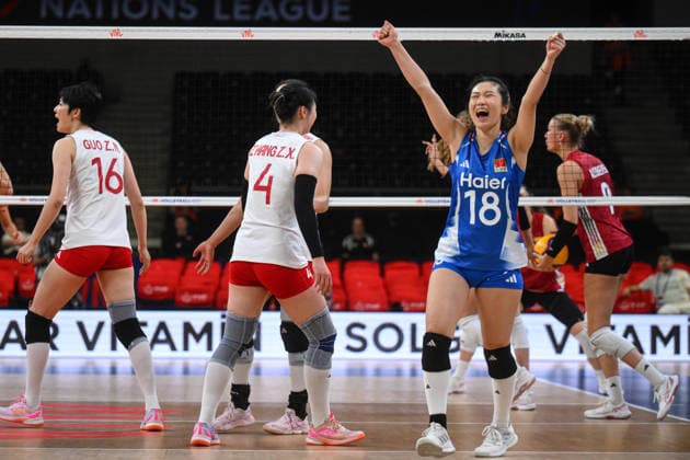 Germany v China - FIVB Women s Volleyball Nations League ANKARA, TURKIYE - JUNE 17: Wang M.J. (18) of China celebrates during the 2026 FIVB Women s Volleyball Nations League second stage match between Germany and China at the Ankara Sports Hall, in Ankara, Turkiye, on June 17, 2026. Akin Celiktas Anadolu Ankara Turkey. Editorial use only. Please get in touch for any other usage.  Copyright: x2026xAnadoluxAkinxCeliktasx