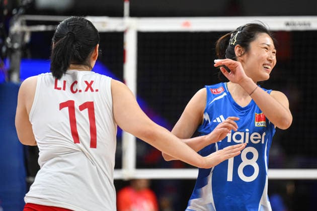 Germany v China - FIVB Women s Volleyball Nations League ANKARA, TURKIYE - JUNE 17: Wang M. J. (18) of China celebrates during the 2026 FIVB Women s Volleyball Nations League second stage match between Germany and China at the Ankara Sports Hall, in Ankara, Turkiye, on June 17, 2026. Akin Celiktas Anadolu Ankara Turkey. Editorial use only. Please get in touch for any other usage.  Copyright: x2026xAnadoluxAkinxCeliktasx