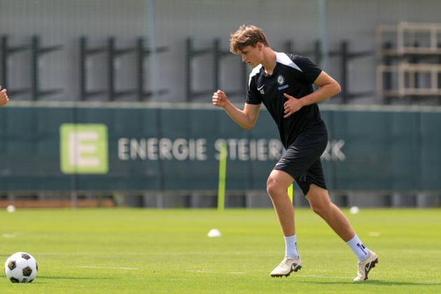 SOCCER - BL, Sturm, training start GRAZ,AUSTRIA,17.JUN.26 - SOCCER - ADMIRAL Bundesliga, SK Sturm Graz, training start. Image shows Julian Halwachs (Sturm).  GEPAxpictures xMarioxBuehner-Weinrauch