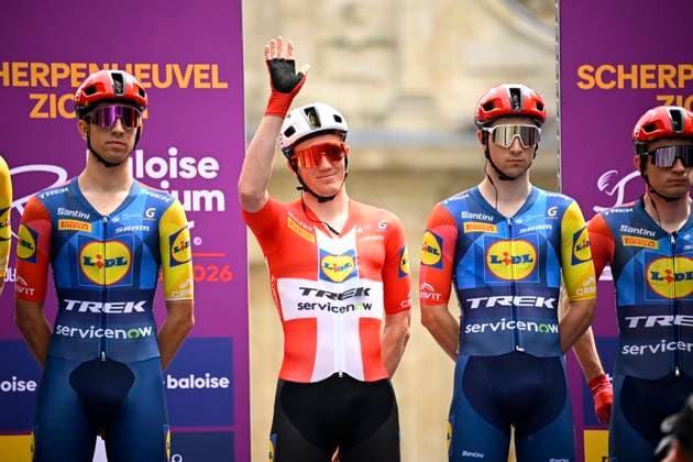 Baloise Belgium Tour 2026 Stage 1 SCHERPENHEUVEN-ZICHEM, BELGIUM - JUNE 17 : Kragh Andersen Soren (DEN) of Lidl - Trek during stage 1 of the 95th edition of Baloise Tour of Belgium an UCI ProSeries 2.Pro cycling road race stage for Men Elite of 187.9 km with start in Scherpenheuven-Zichem and finish in Scherpenheuven-Zichem on June 17, 2026 in Scherpenheuven-Zichem, Belgium, 17 06 2026 ( Motordriver Stephan Boone - Scherpenheuven-Zichem Belgium  Copyright: xTomasxSiskx