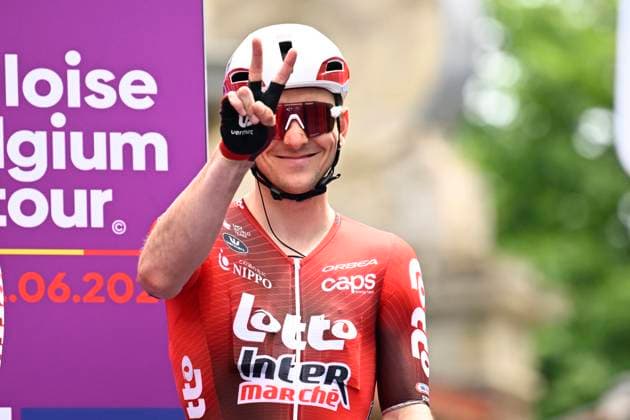 Baloise Belgium Tour 2026 Stage 1 SCHERPENHEUVEN-ZICHEM, BELGIUM - JUNE 17 : De Buyst Jasper (BEL) of Lotto Intermarche during stage 1 of the 95th edition of Baloise Tour of Belgium an UCI ProSeries 2.Pro cycling road race stage for Men Elite of 187.9 km with start in Scherpenheuven-Zichem and finish in Scherpenheuven-Zichem on June 17, 2026 in Scherpenheuven-Zichem, Belgium, 17 06 2026 ( Motordriver Stephan Boone - Scherpenheuven-Zichem Belgium  Copyright: xTomasxSiskx