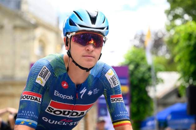 Baloise Belgium Tour 2026 Stage 1 SCHERPENHEUVEN-ZICHEM, BELGIUM - JUNE 17 : Merlier Tim (BEL) of Soudal Quick-Step during stage 1 of the 95th edition of Baloise Tour of Belgium an UCI ProSeries 2.Pro cycling road race stage for Men Elite of 187.9 km with start in Scherpenheuven-Zichem and finish in Scherpenheuven-Zichem on June 17, 2026 in Scherpenheuven-Zichem, Belgium, 17 06 2026 ( Motordriver Stephan Boone - Scherpenheuven-Zichem Belgium  Copyright: xTomasxSiskx