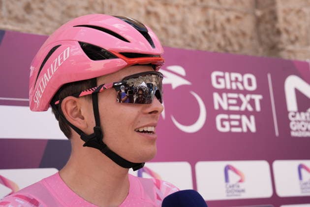 Belgium s Jasper Schoofs of Soudal Quick-Step Devo Team pink jersey during Stage 4 of the Giro Next Generation from Matera to Corato Italy, June 17, 2026  Copyright: xMassimoxPaolone LaPressex