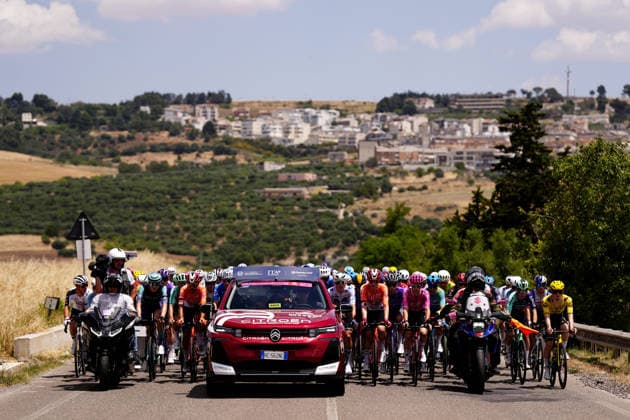 The pack rides cycles during Stage 4 of the Giro Next Gen 2026, from Matera to Corato (Molino Casillo), Italy, Wednesday, June 17, 2026.  Copyright: xFabioxFerrari LaPressex