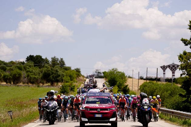 The pack rides cycles during Stage 4 of the Giro Next Gen 2026, from Matera to Corato (Molino Casillo), Italy, Wednesday, June 17, 2026.  Copyright: xFabioxFerrari LaPressex