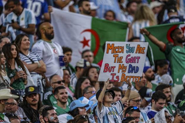 RECORD DATE NOT STATED Argentina vs. Algeria match in the opening round of the 2026 World Cup Kansas City (USA), 06 16 2026 Football Argentina Algeria World Cup 2026 Fans at a match between Argentina and Algeria during a match valid for the first round of Group J of the FIFA World Cup, WM, Weltmeisterschaft, Fussball 2026, held at Kansas City Stadium, this Tuesday (16).(Foto: Pedro Paulo Diaz Thenews2 imago images) SPO  Copyright: xPedroxPauloxDiazx