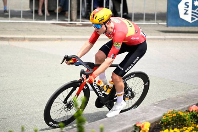 Baloise Belgium Tour 2026 Stage 1 SCHERPENHEUVEN-ZICHEM, BELGIUM - JUNE 17 : Ingebrigtsen Storm (NOR) of Uno-X Mobility during stage 1 of the 95th edition of Baloise Tour of Belgium an UCI ProSeries 2.Pro cycling road race stage for Men Elite of 187.9 km with start in Scherpenheuven-Zichem and finish in Scherpenheuven-Zichem on June 17, 2026 in Scherpenheuven-Zichem, Belgium, 17 06 2026 ( Motordriver Stephan Boone - Scherpenheuven-Zichem Belgium  Copyright: xTomasxSiskx