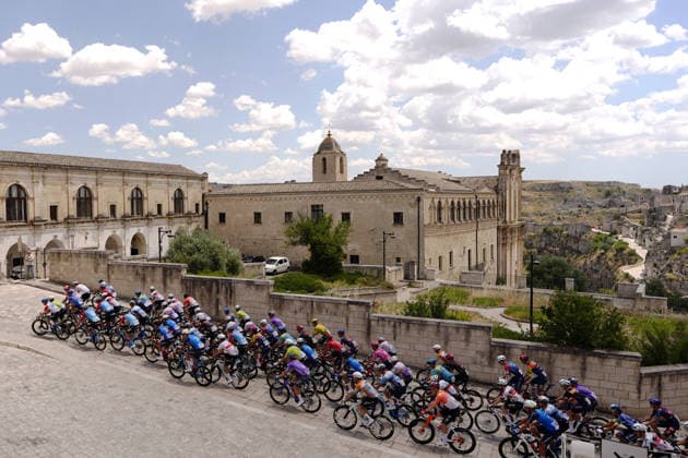 The pack rides cycles during Stage 4 of the Giro Next Gen 2026, from Matera to Corato (Molino Casillo), Italy, Wednesday, June 17, 2026.  Copyright: xFabioxFerrari LaPressex