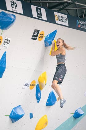 17.06.2026: Klettern - Bouldern: World Climbing Series Innsbruck 2026 - Qualifikation Damen Jakoba Rauter (AUT) Innsbruck Kletterzentrum Innsbruck Österreich