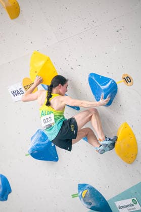 17.06.2026: Klettern - Bouldern: World Climbing Series Innsbruck 2026 - Qualifikation Damen Emily Scott (AUS) Innsbruck Kletterzentrum Innsbruck Österreich