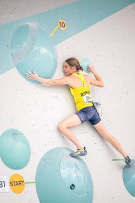 17.06.2026: Klettern - Bouldern: World Climbing Series Innsbruck 2026 - Qualifikation Damen Iris-Olivia Munteanu (ROU) Innsbruck Kletterzentrum Innsbruck Österreich