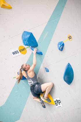 17.06.2026: Klettern - Bouldern: World Climbing Series Innsbruck 2026 - Qualifikation Damen Lena Schrittwieser (AUT) Innsbruck Kletterzentrum Innsbruck Österreich