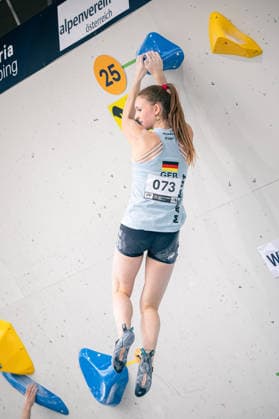 17.06.2026: Klettern - Bouldern: World Climbing Series Innsbruck 2026 - Qualifikation Damen Paula Mayer-Vorfelder (GER) Innsbruck Kletterzentrum Innsbruck Österreich