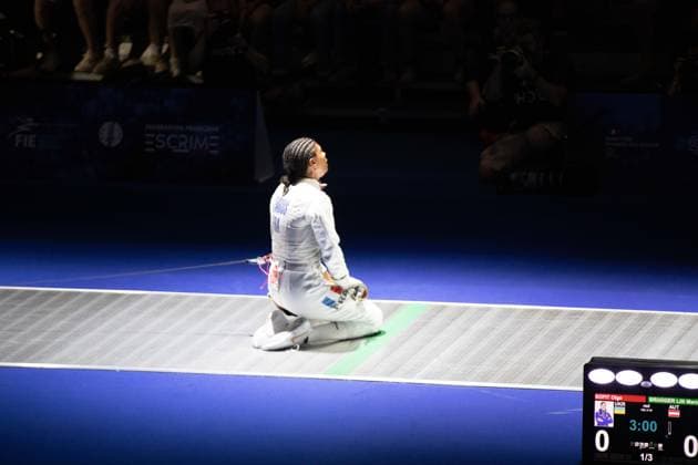 June 17, 2026, Antony, Hauts-De-Seine, France: French foil fencer Ysaora Thibus was eliminated in the round of 16 at the European Fencing Championships by Adeline Senic of Moldova. Antony France - ZUMAp284 20260617_zip_p284_026 Copyright: xMickaelxPintax