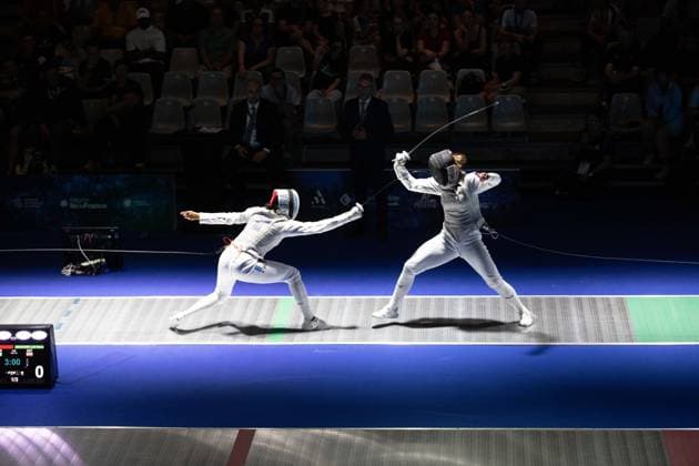 June 17, 2026, Antony, Hauts-De-Seine, France: French foil fencer Ysaora Thibus was eliminated in the round of 16 at the European Fencing Championships by Adeline Senic of Moldova. France News - June 17, 2026  - ZUMAp284 20260617_zip_p284_016 Copyright: xMickaelxPintax