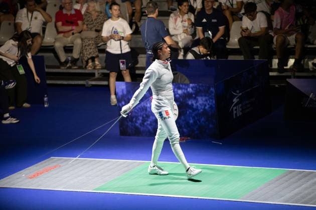 June 17, 2026, Antony, Hauts-De-Seine, France: French foil fencer Ysaora Thibus was eliminated in the round of 16 at the European Fencing Championships by Adeline Senic of Moldova. Antony France - ZUMAp284 20260617_zip_p284_021 Copyright: xMickaelxPintax