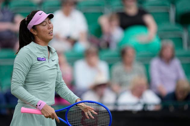 Lexus Nottingham Open - Day Three Han-Ching Chan competes in a Round of 32 singles match at the 2026 Lexus Nottingham Open Women s tennis tournament at the Nottingham Tennis Centre in Nottingham, England, on June 17, 2026. Nottingham Great Britain United Kingdom  Copyright: xOwenxHammondx originalFilename:hammond-2026lexu260617_npa8z.jpg