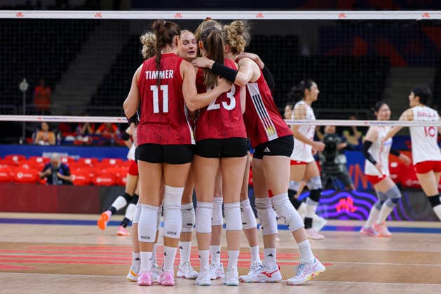 Germany v China - Volleyball Nations League 2026 Ankara Stage Germany s team celebrates after scoring a point during the FIVB Volleyball Nations League match between Germany and China at the Ankara Arena in Ankara, Turkey, on June 17, 2026. Ankara Turkey  Copyright: xÃ‡aÄülarxOskayx originalFilename:oskay-volleyba260617_np2RB.jpg