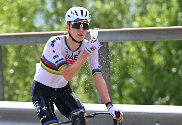 Tour de Suisse 2026 Stage 1 SONDRIO, ITALY - JUNE 17 : Pogacar Tadej (SLO) of UAE Team Emirates - XRG during stage 1 of the 89th edition of Tour de Suisse an UCI World Tour 2.UWT cycling road race stage for Men Elite of 144 km with start in Sondrio and finish in Sondrio on June 17, 2026 in Sondrio, Italy, 17 06 2026 ( Motordriver Guy De Vuyst - Sondrio Italy  Copyright: xVincentxKalutx