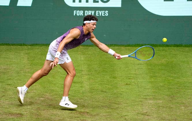 photo : Ben SHELTON (USA) Tennis-Turnier Terra Wortmann Cup im Gerry Weber Sportpark in Halle Westfalen am Mi. 17.06.2026