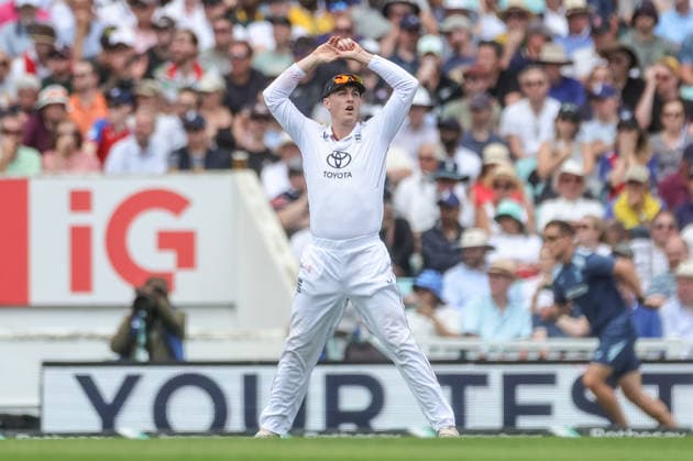 2nd Rothesay Test Match Day 1 England v New Zealand Harry Brook of England reacts after a close call during the 2nd Rothesay Test Match Day 1 match England vs New Zealand at The Kia Oval, London, United Kingdom on 17 June 2026 (Photo by Mark Cosgrove News Images) London The Kia Oval London United Kingdom Copyright: xMarkxCosgrove NewsxImagesx