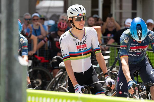 IPA85785922 - Tadej Pogacar (UAE Team Emirates XRG) during the first stage of the 2026 Tour de Suisse, starting in Sondrio, Italy, on June 17, 2026  Copyright: xSilviaxColombo IPAxSportx xx 85785922
