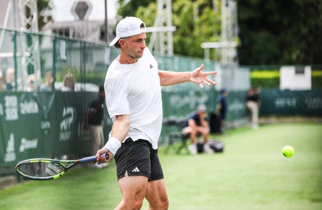 ATP, Tennis Herren Men s Tournament, Elm Park Golf & Sports Club, Dublin 17 6 2026 Round of 16 Conor Gannon vs Grigor Dimitrov Conor Gannon of Ireland Conor Gannon 17 6 2026  Copyright: x INPHO TomxMaherx RDR_5488