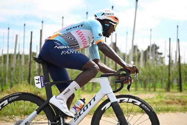 Baloise Belgium Tour 2026 Stage 1 SCHERPENHEUVEN-ZICHEM, BELGIUM - JUNE 17 : Girmay Biniam (ERI) of NSN Cycling Team during stage 1 of the 95th edition of Baloise Tour of Belgium an UCI ProSeries 2.Pro cycling road race stage for Men Elite of 187.9 km with start in Scherpenheuven-Zichem and finish in Scherpenheuven-Zichem on June 17, 2026 in Scherpenheuven-Zichem, Belgium, 17 06 2026 ( Motordriver Stephan Boone - Scherpenheuven-Zichem Belgium  Copyright: xTomasxSiskx
