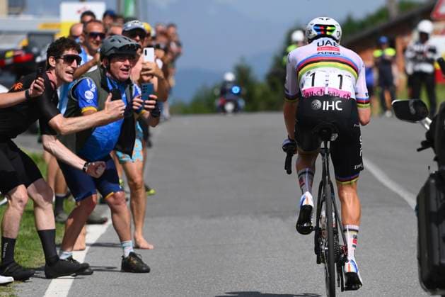 Tour de Suisse 2026 Stage 1 SONDRIO, ITALY - JUNE 17 : Pogacar Tadej (SLO) of UAE Team Emirates - XRG during stage 1 of the 89th edition of Tour de Suisse an UCI World Tour 2.UWT cycling road race stage for Men Elite of 144 km with start in Sondrio and finish in Sondrio on June 17, 2026 in Sondrio, Italy, 17 06 2026 ( Motordriver Guy De Vuyst - Sondrio Italy  Copyright: xVincentxKalutx