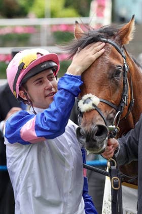 17.06.2026, Ascot, Windsor, GBR - Limestone with Dylan Browne McMonagle after winning the Queen s Vase. Ascot racecourse. (Pferd, Jockey, Limestone, McMonagle, Sieg) 260617D548ROYAL_ASCOT.JPG