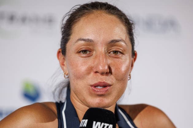 Berlin, 15.06.26, Tennis: VANDA Pharmaceuticals BERLIN TENNIS OPEN 2026 im Steffi-Graf-Stadion. Damen, Einzel. J. Pegula (USA) vs K. Siniakova (CZE). Jessica Pegula spricht bei einem Interview. VANDA Pharmaceuticals BERLIN TENNIS OPEN 2026