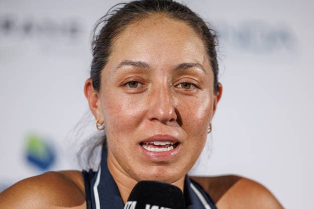 Berlin, 15.06.26, Tennis: VANDA Pharmaceuticals BERLIN TENNIS OPEN 2026 im Steffi-Graf-Stadion. Damen, Einzel. J. Pegula (USA) vs K. Siniakova (CZE). Jessica Pegula spricht bei einem Interview. VANDA Pharmaceuticals BERLIN TENNIS OPEN 2026