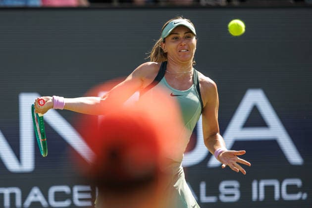 Berlin, 15.06.26, Tennis: VANDA Pharmaceuticals BERLIN TENNIS OPEN 2026 im Steffi-Graf-Stadion. Damen, Einzel. P. Badosa (ESP) vs C. Gauff (USA). Paula Badosa retourniert einen Ball. VANDA Pharmaceuticals BERLIN TENNIS OPEN 2026