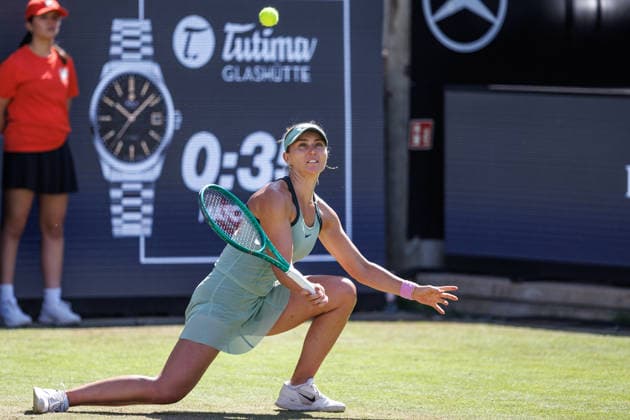 Berlin, 15.06.26, Tennis: VANDA Pharmaceuticals BERLIN TENNIS OPEN 2026 im Steffi-Graf-Stadion. Damen, Einzel. P. Badosa (ESP) vs C. Gauff (USA). Paula Badosa retourniert einen Ball. VANDA Pharmaceuticals BERLIN TENNIS OPEN 2026