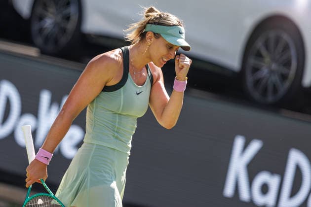 Berlin, 15.06.26, Tennis: VANDA Pharmaceuticals BERLIN TENNIS OPEN 2026 im Steffi-Graf-Stadion. Damen, Einzel. P. Badosa (ESP) vs C. Gauff (USA). Paula Badosa freut sich ueber den Punkt. VANDA Pharmaceuticals BERLIN TENNIS OPEN 2026