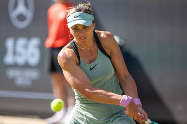 Berlin, 15.06.26, Tennis: VANDA Pharmaceuticals BERLIN TENNIS OPEN 2026 im Steffi-Graf-Stadion. Damen, Einzel. P. Badosa (ESP) vs C. Gauff (USA). Paula Badosa retourniert einen Ball. VANDA Pharmaceuticals BERLIN TENNIS OPEN 2026