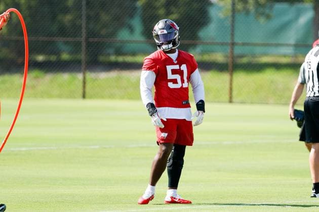 June 17, 2026, Tampa, Florida, USA: Tampa Bay Buccaneers linebacker David Walker (51) waits to work on a defensive drill during mandatory minicamp at the AdventHealth Training Center in Tampa on Wednesday, June 17, 2026. Tampa USA - ZUMAs70_ 0859378145st Copyright: xJeffereexWoox