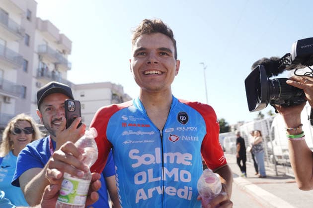 Italy s Matteo Fiorin of Solme Olmo Arvedi winner of stage during Stage 4 of the Giro Next Generation from Matera to Corato Italy, June 17, 2026  Copyright: xFabioxFerrari LaPressex