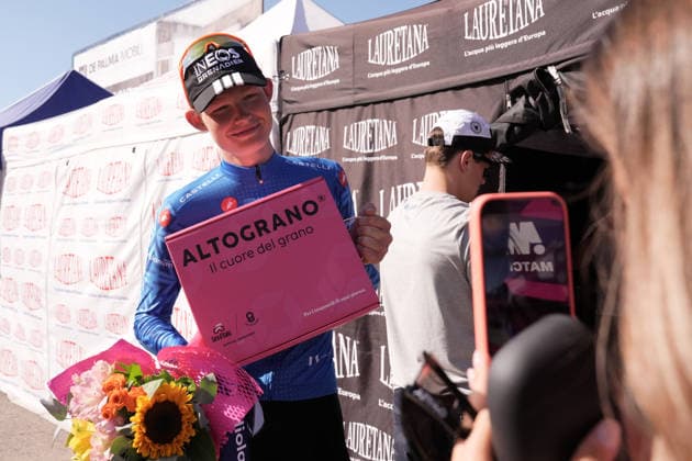 Italy s Matteo Fiorin of Solme Olmo Arvedi stage winner during Stage 4 of the Giro Next Gen 2026, from Matera to Corato (Molino Casillo), Italy, Wednesday, June 17, 2026.  Copyright: xMassimoxPaolone LaPressex