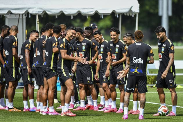 Brazilian Team welcome Neymar back to training at their New Jersey base the Columbia Park Training Facility in Morristown, NJ, United States. (Photo by Rebekah Wynkoop SPP)  Copyright: xRebekahxWynkoop SPPx Sportspressphoto_SPR168448